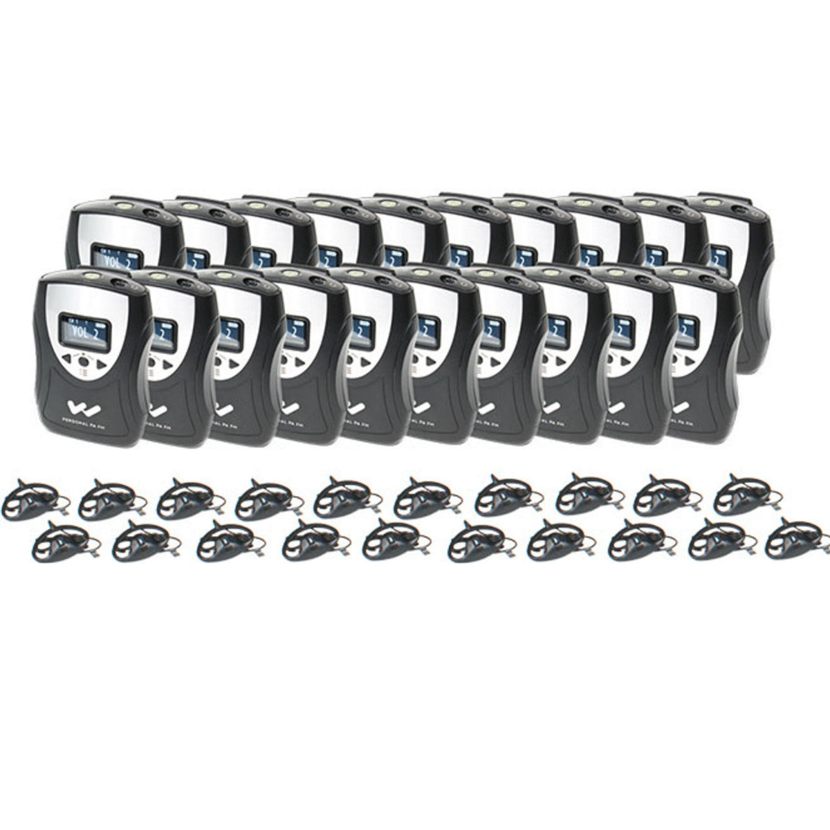 Williams Sound PPA R38-20 FM Receiver Bundle with 20 PPA R38 Receivers for PPA T46/T45/T27 Transmitters