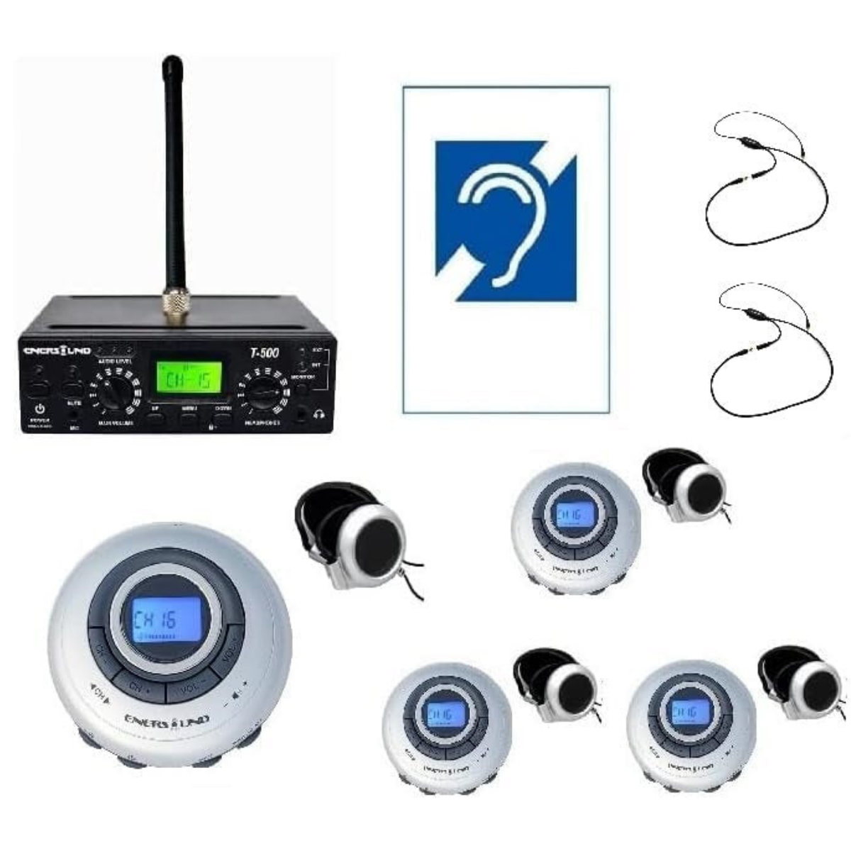 Assistive Listening System with Neckloops and ADA Plaque (Limited Lifetime Warranty)