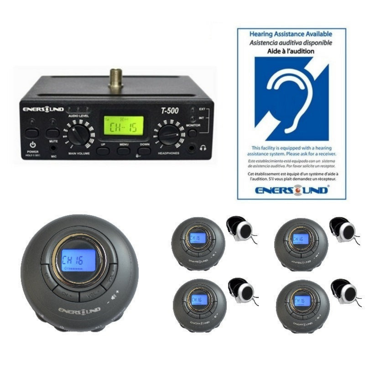 Enersound Assistive Listening System with ADA Plaque (5-Year Warranty)