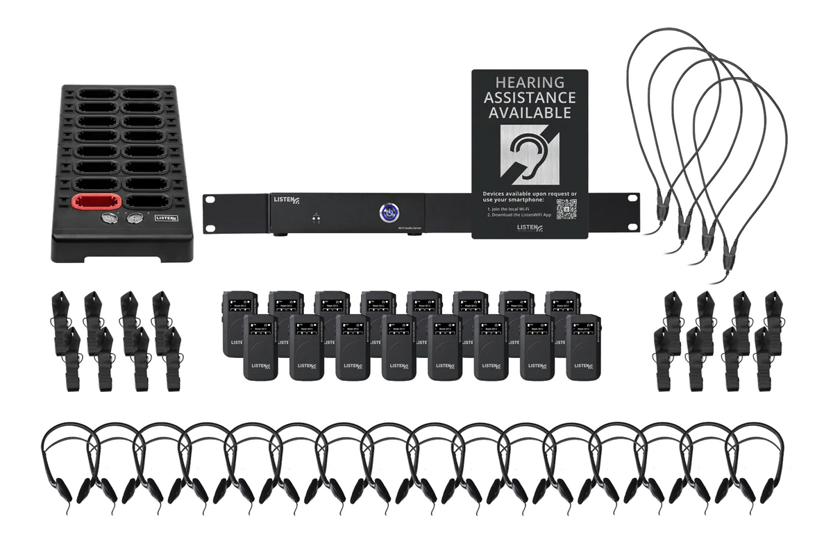 ListenWIFI 2 Channel Wi-Fi System with 16 Receivers (Dante)