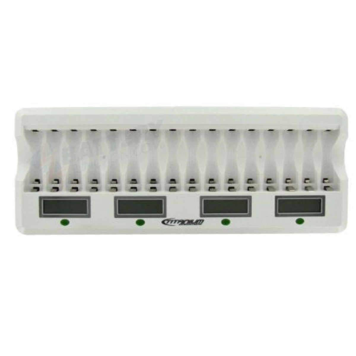 16-Bay LCD Fast Battery Charger
