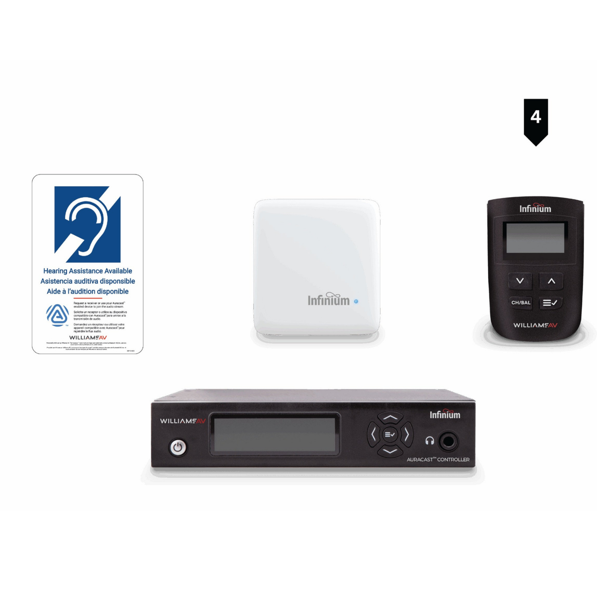 Infinium Auracast System - 4 Receivers