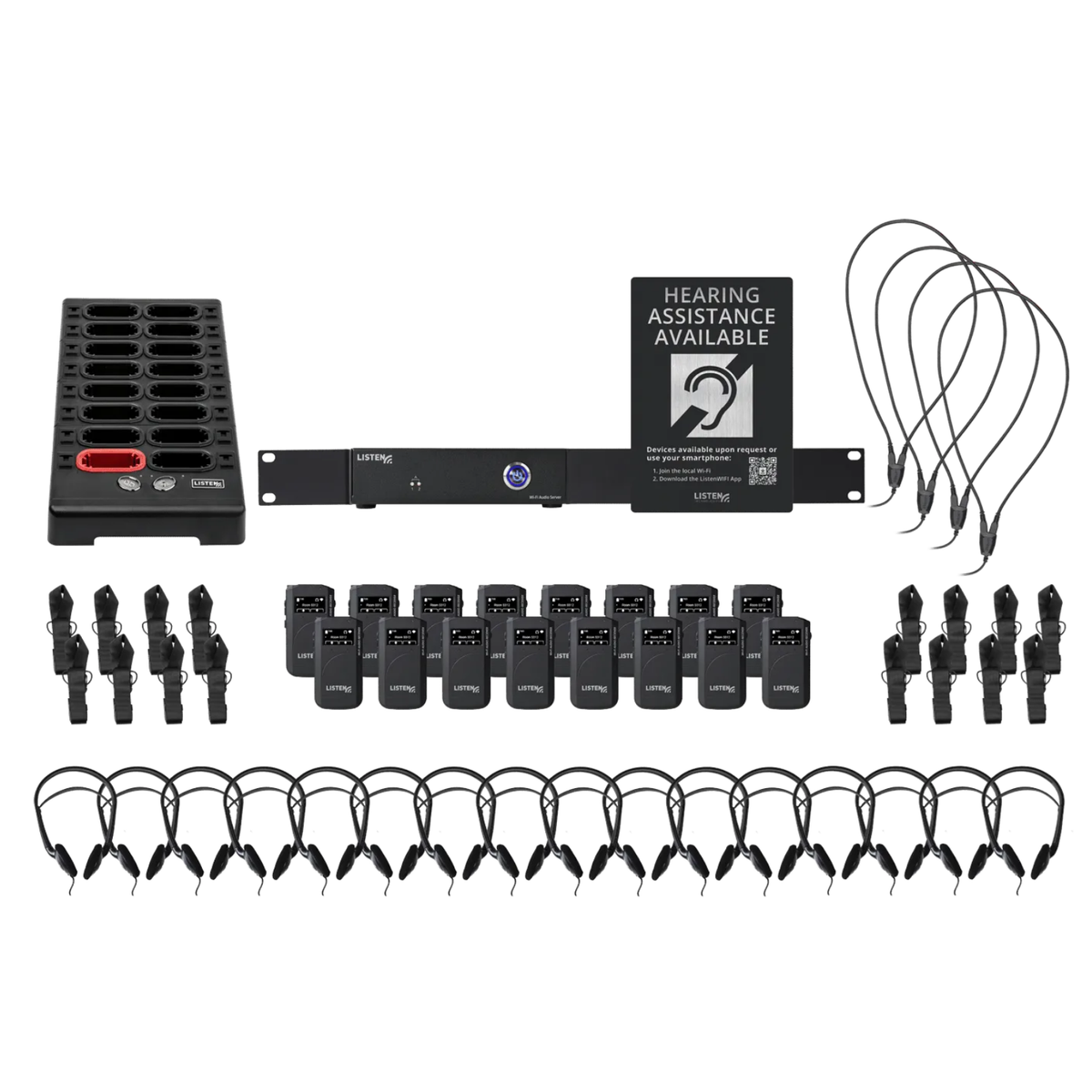 ListenWIFI 2 Channel Wi-Fi System with 16 Receivers