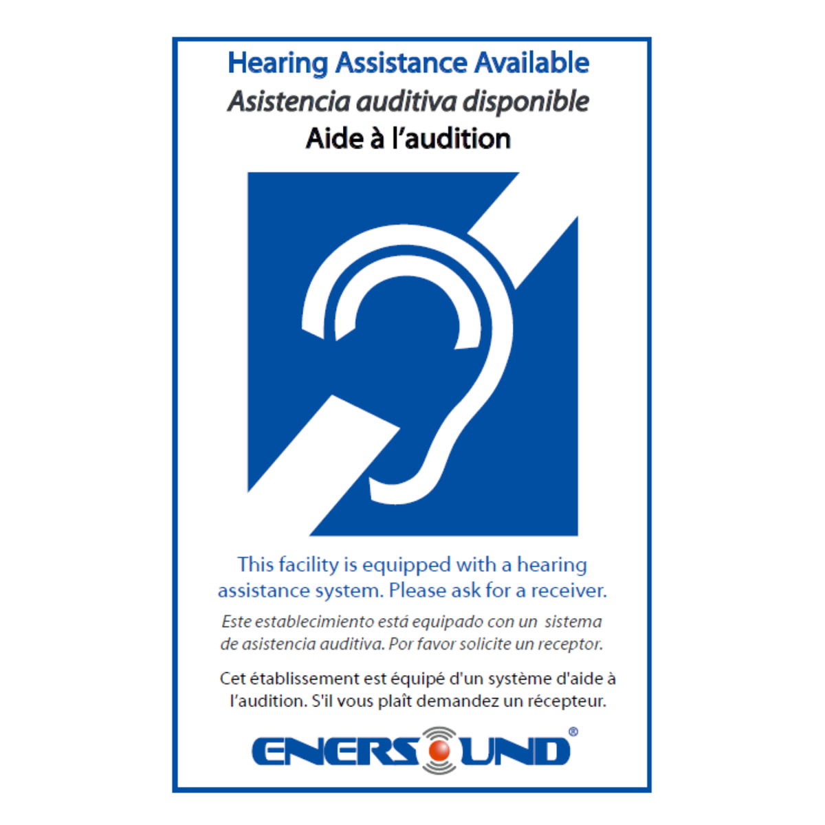 ADA Assistive Listening Plaque