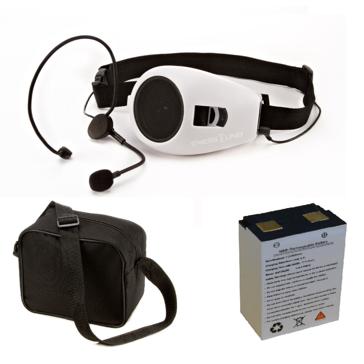 Enersound PA-200 Bundle - Personal Waistband Voice Amplifier with Carrying Pouch