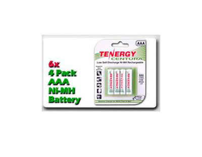 24 AAA Low Self-Discharge (LSD) NiMH Rechargeable Batteries, 6 Card 4xAAA